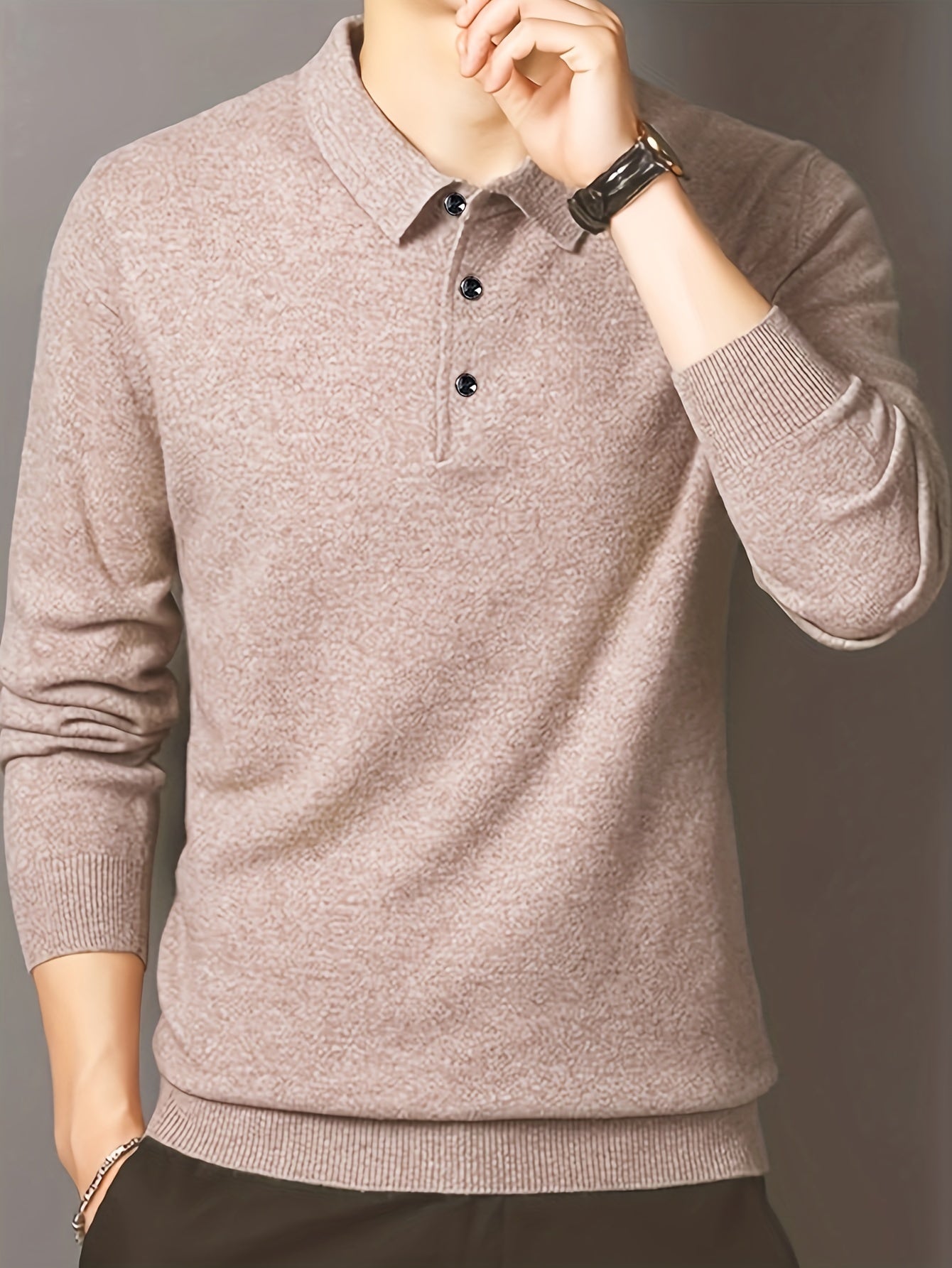 Gautier™ | Chemise Tricotée à Revers Manches Longues