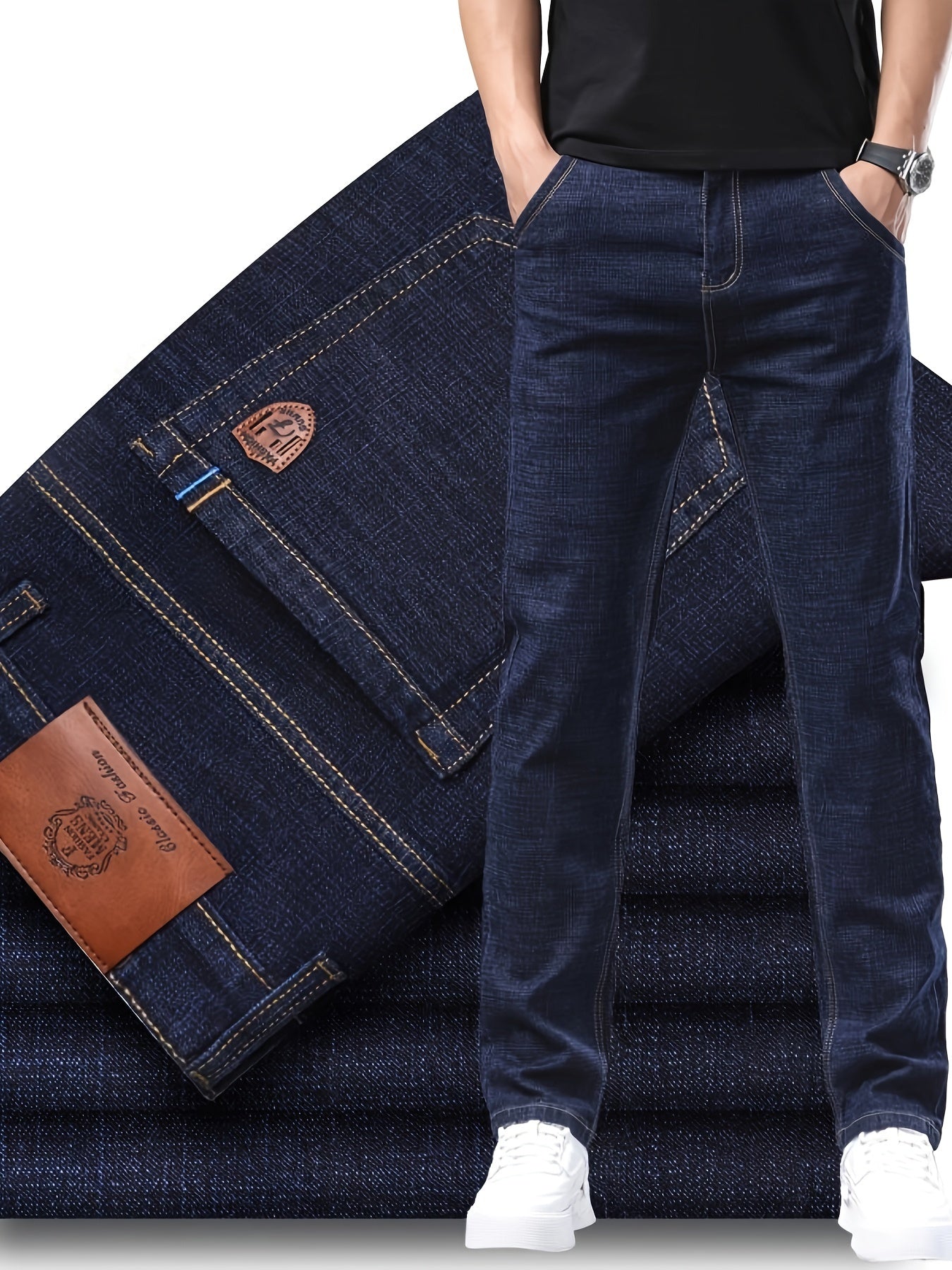 Pantalon Denim Ajusté – Confort et Style